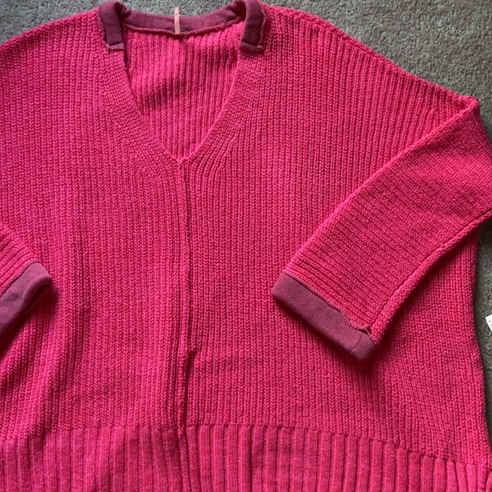 NWT Free People Take Me Over Knit Sweater - Picture 5 of 5
